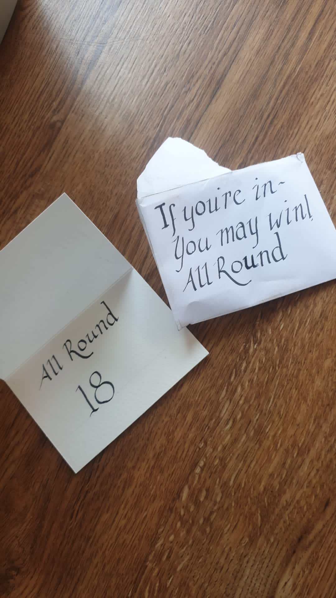 If You’re In: You May Win All Round
